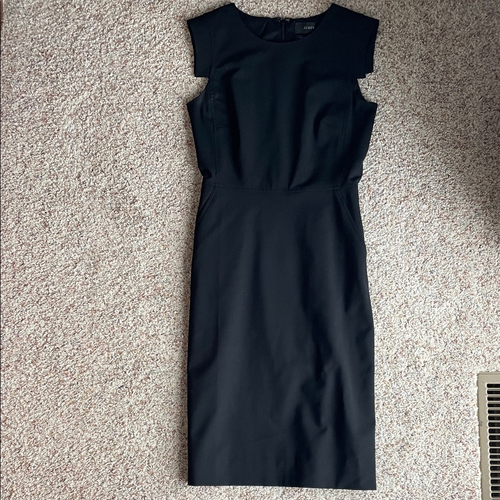 J. Crew Resume Dress - Tollegno Wool - Black Size 0